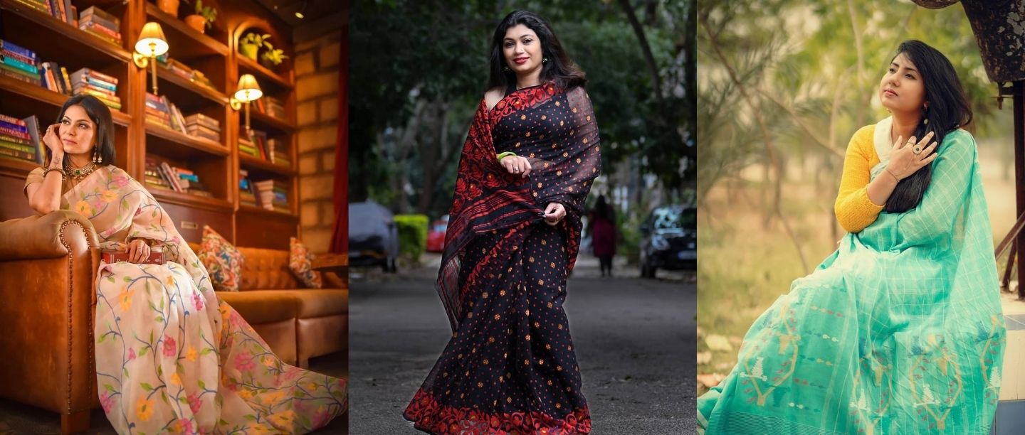ডিজাইনের রকমফের দেখেই চিনতে পারবেন আসল জামদানি শাড়ি