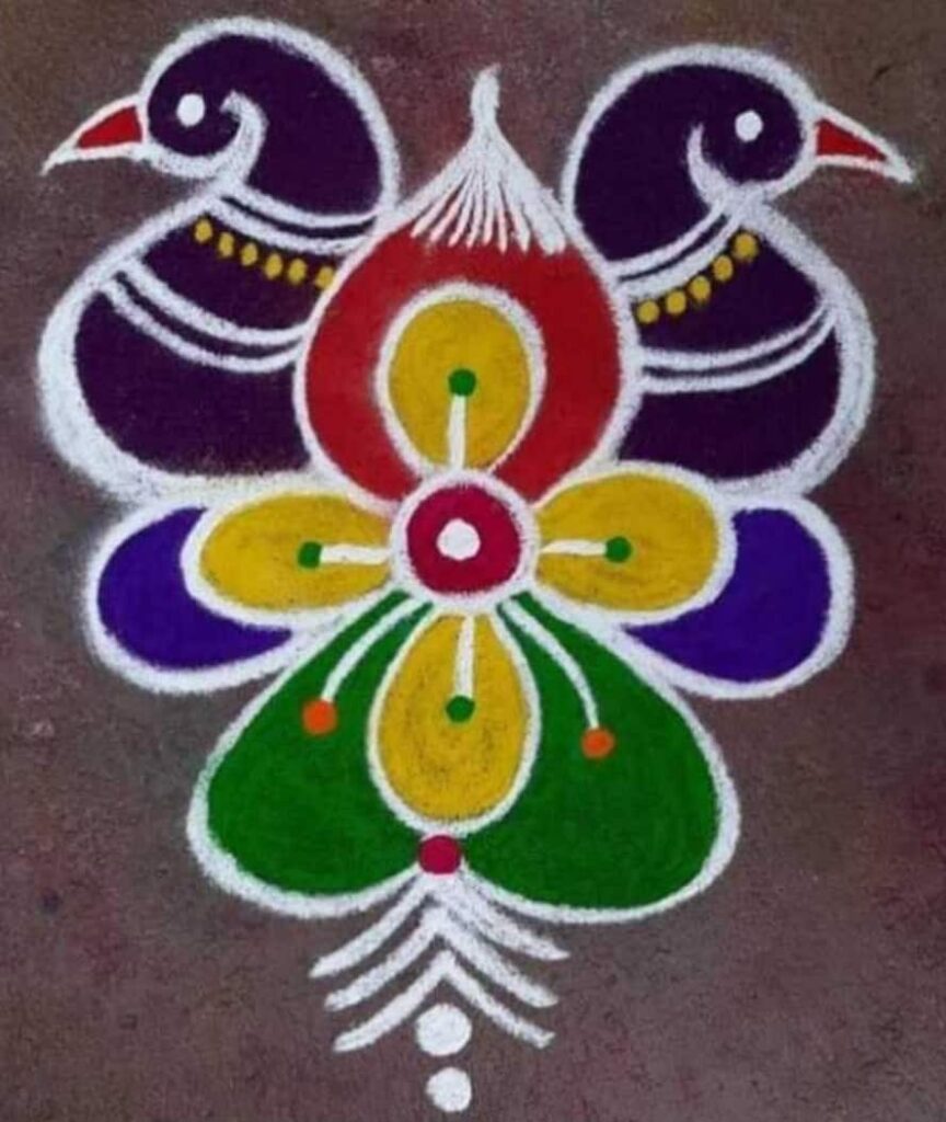 Simple Rangoli Design in Hindi