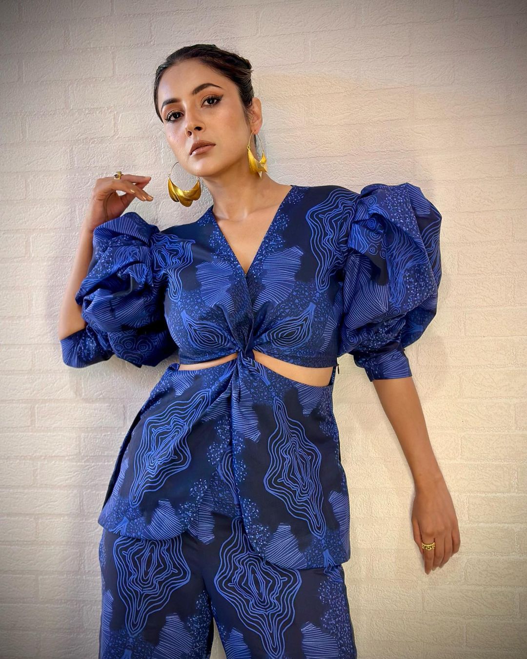 shehnaaz Gill Printed pantsuit