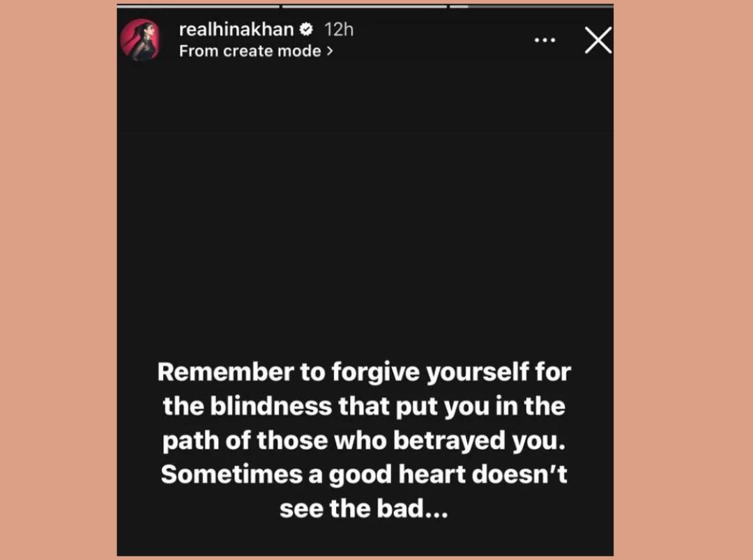 Hina Khan hints at breakup with Rocky Jaiswal