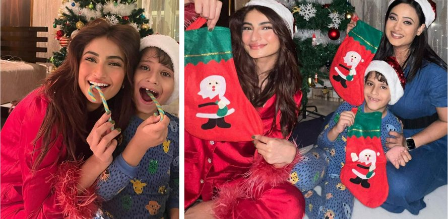 Palak Tiwari Christmas Pics With Brither Reyansh And Actress Shweta Tiwari