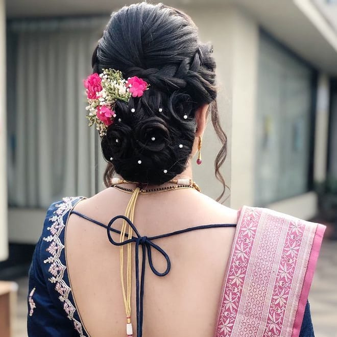 Marathi Bridal Hairstyles for Maharashtrian Brides | Hair styles, Bridal  hair, Wedding bun hairstyles