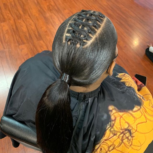 criss cross hairstyle