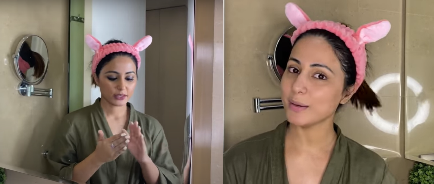 #CelebrityApproved: Hina Khan&#8217;s 5-Step Nighttime Skincare Routine Is Super Easy To Follow!