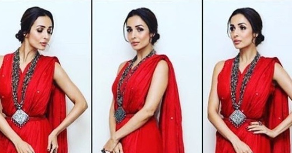 ICYMI, Malaika Arora Is A Glam Goddess In This Oh-So-Gorgeous Red Saree