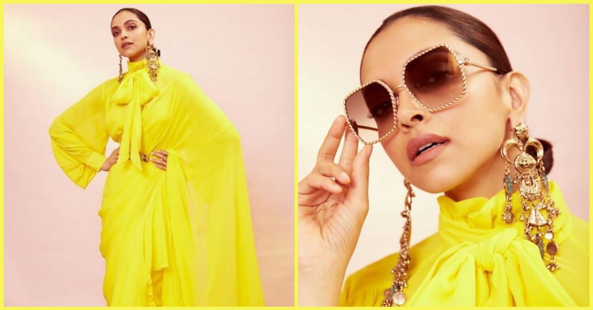 Reduce Your Phone&#8217;s Brightness &#8216;Coz Deepika&#8217;s Yellow Sabyasachi Saree Can Burn Your Eyes