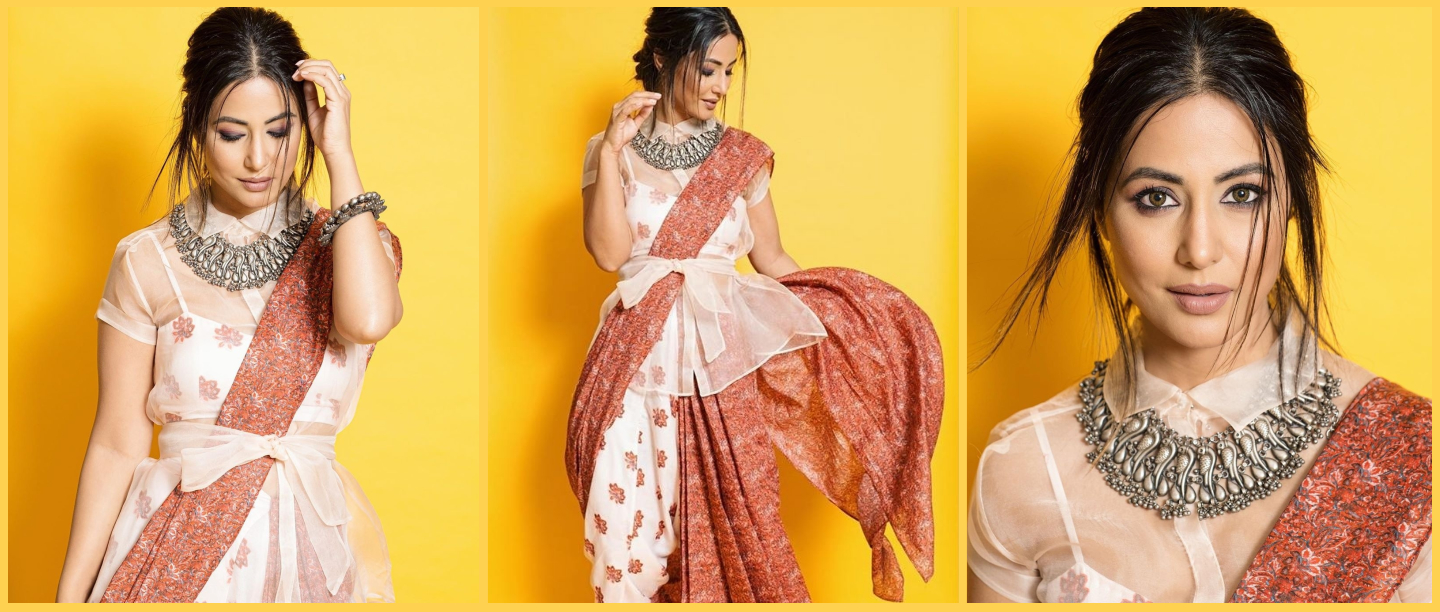 Yeh Outfit Kya Kehlata Hai: Hina Khan&#8217;s Sari Is A Lesson In How Not To Wear Fusion Fashion
