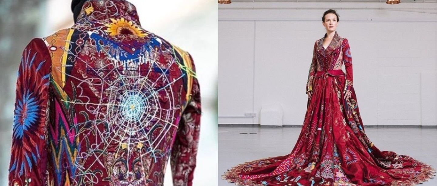 Intricate Red Dress Was Made by Artists from the Around the World