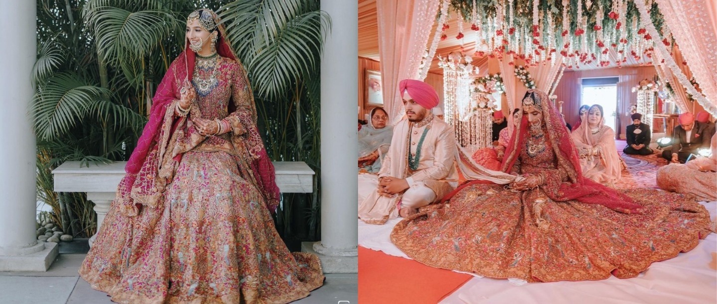 This Bride Wore A 101 Kali Lehenga For Her Wedding &amp; The Details Are To Die For