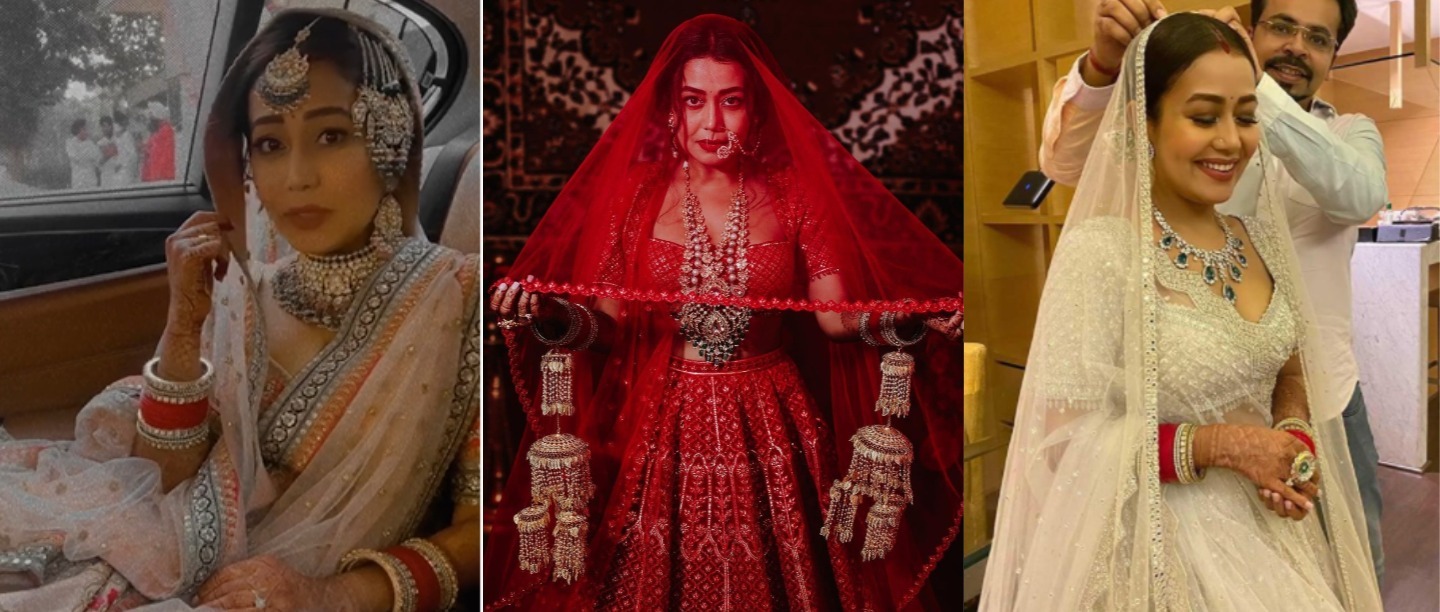 Latest Neha Kakkar Wear Red Wedding Lehenga Choli at Rs 4500 | शादी का  लहंगा in Chandigarh | ID: 22922732033