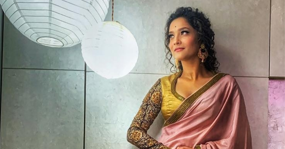Desi Girl: Ankita Lokhande Styled Her Curls Perfectly For A *Romantic* Sari Look!
