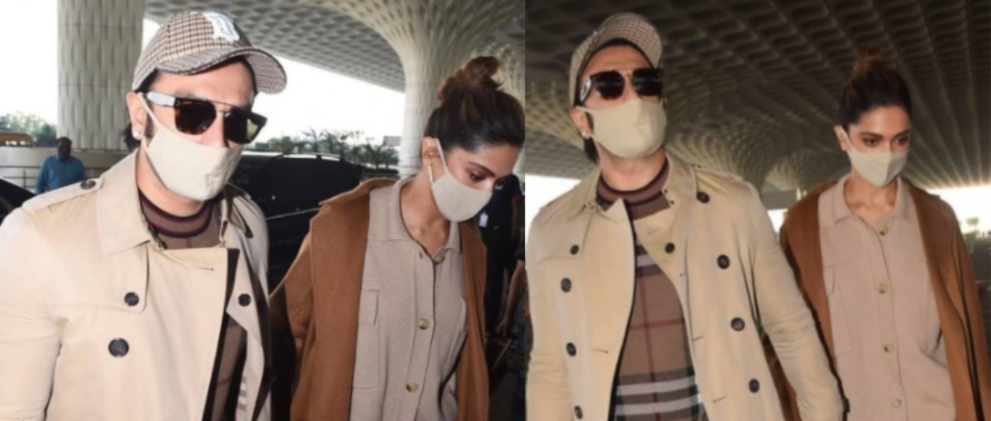 Deepika Padukone &amp; Ranveer Singh&#8217;s Co-ordinated Airport Looks Are Screaming Couple Goals!