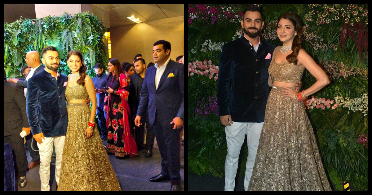 First Look Of Virat Kohli And Anushka Sharma At Their Mumbai Wedding Reception Is Out And They Look Amazing AF!