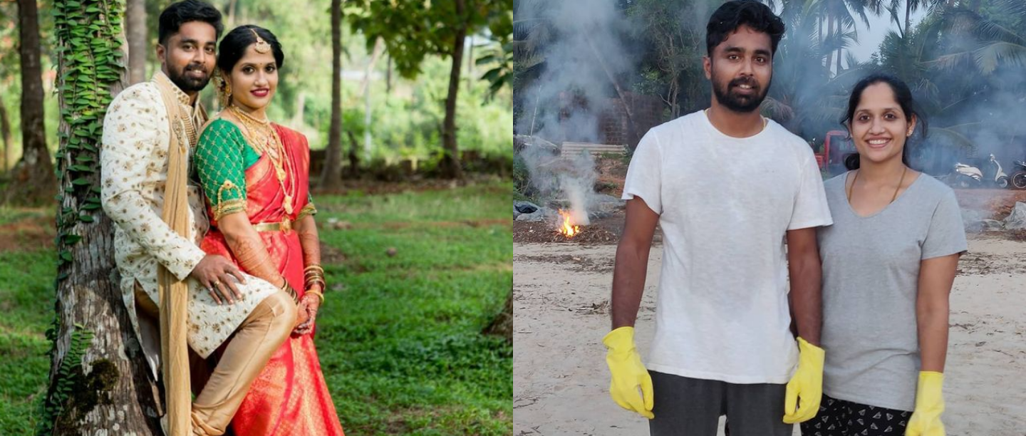 This Newly-Wed Couple Ditched Their Honeymoon Plans To Clean A Beach In Karnataka