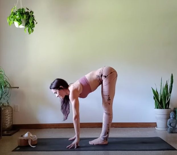 Bend Forward While Standing - yoga for back pain