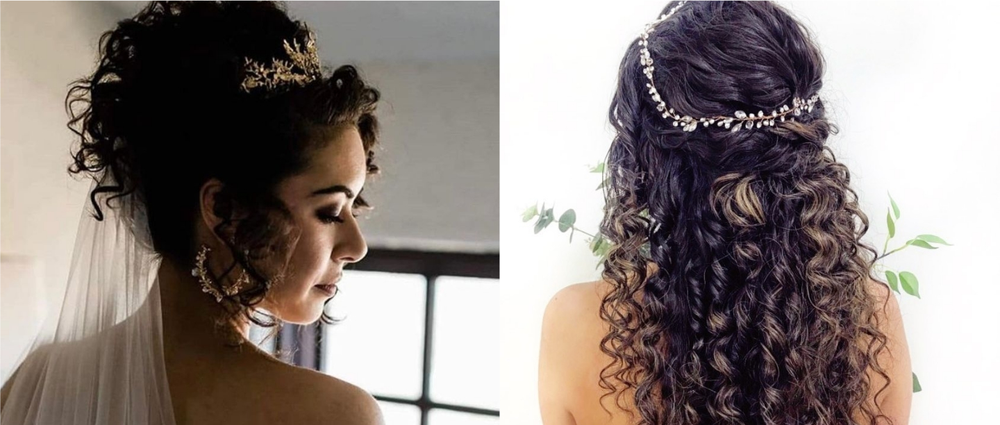 52 Simple Bridal Hairstyles For Curly Hair  Curly wedding hair Curly  bridal hair Curly hair styles naturally