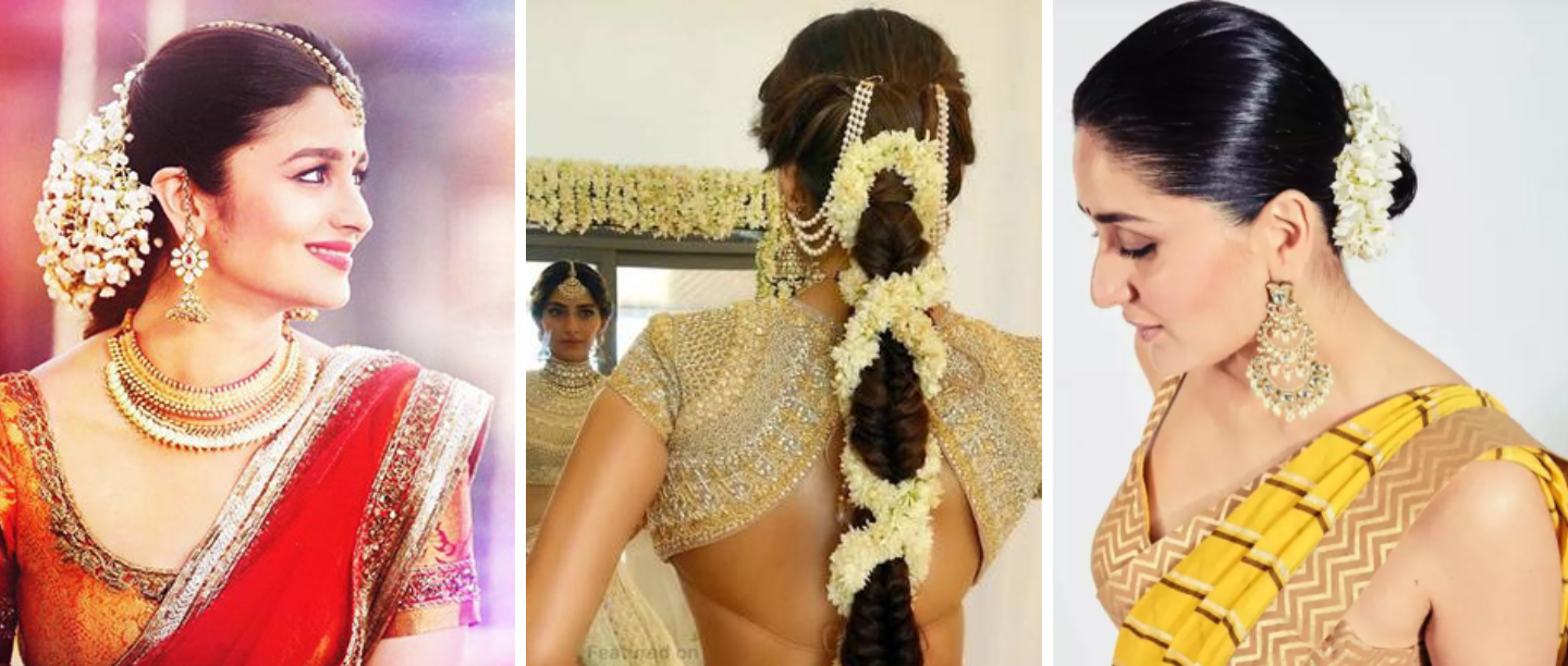 15 Trendy Gajra Hairstyles To Dazzle This Wedding Season | POPxo