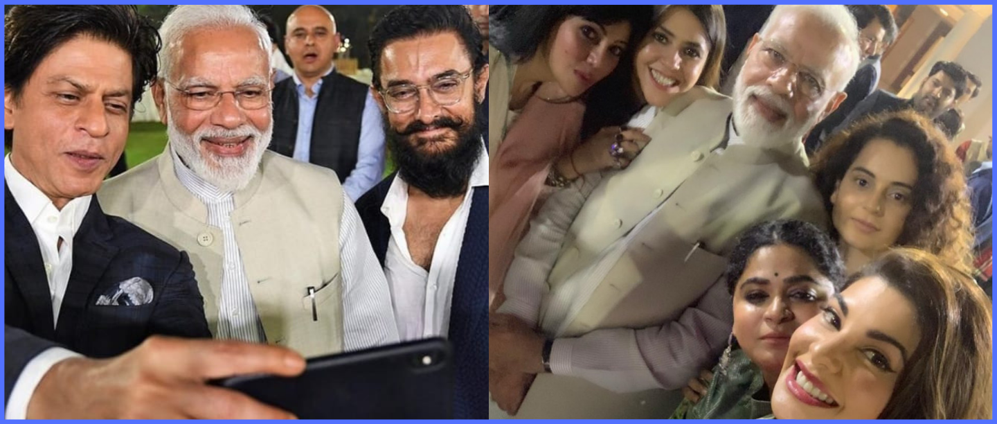 Starry Night: Bollywood Biggies Meet PM Modi, Promise To Promote Gandhi&#8217;s Ideals Via Films