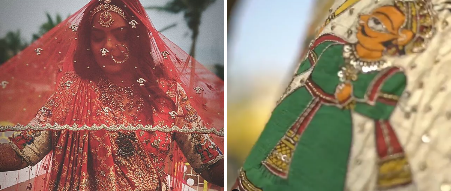 Semi-Stitched Myntra Bridal Lehenga & Unstitched Blouse With Dupatta