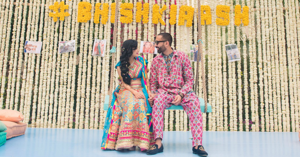 This Bride&#8217;s Fiancé Designed Her Sangeet Outfit &amp; You Need To See It!