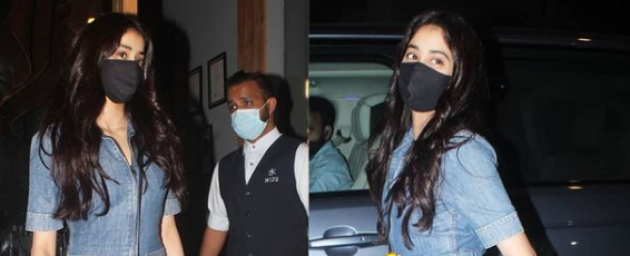 Woah, Janhvi Kapoor Just Wore A Chic OOTN &amp; We Never Thought Of Double Denim Like This!