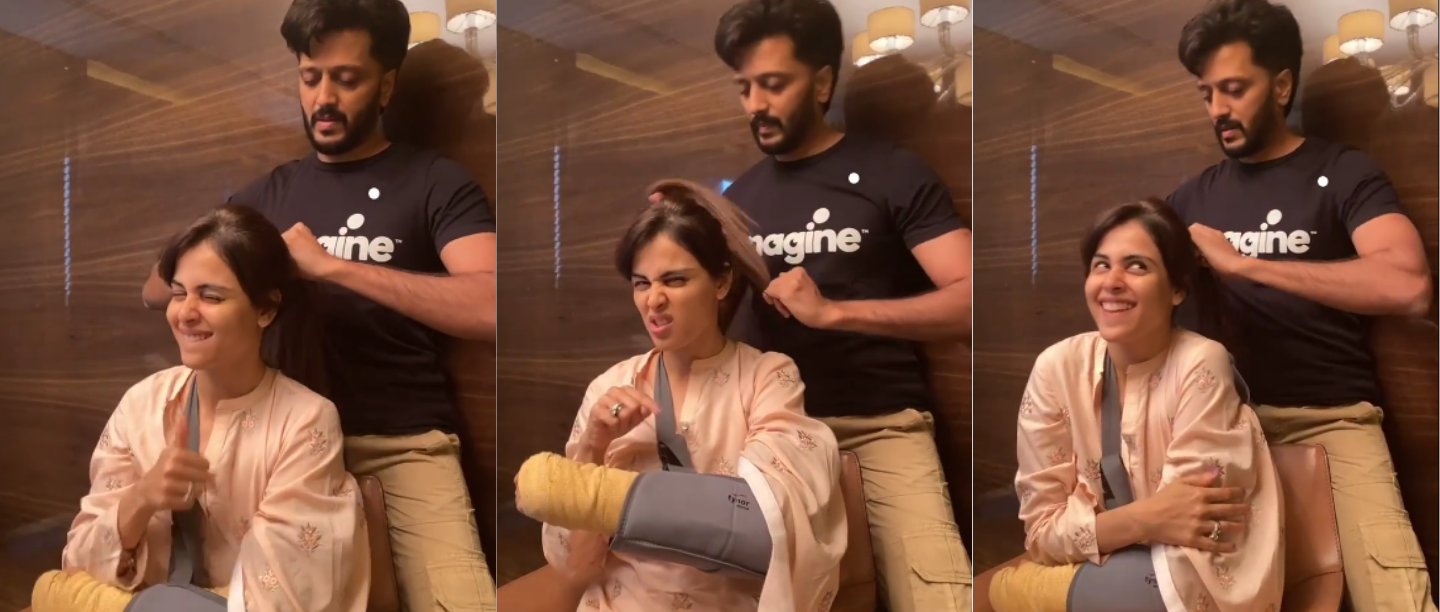 Genelia Sex Videos - Riteish Helping Genelia With Her Broken Arm Is Winning Our Hearts! |POPxo