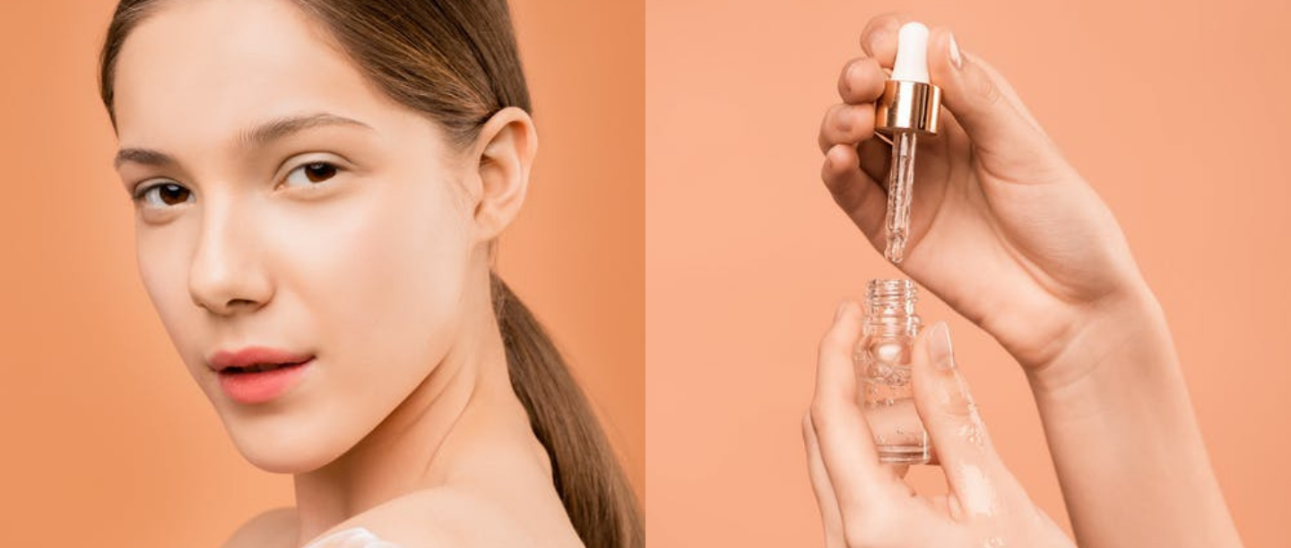 skincare serum, lady applying skincare to her skin