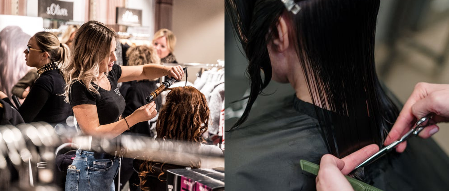 girl getting her hair cut