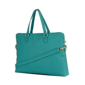 DailyObjects Womens Tote Shoulder Bag With Padded Laptop Compartments For  Upto 14 - Green Navy Blue