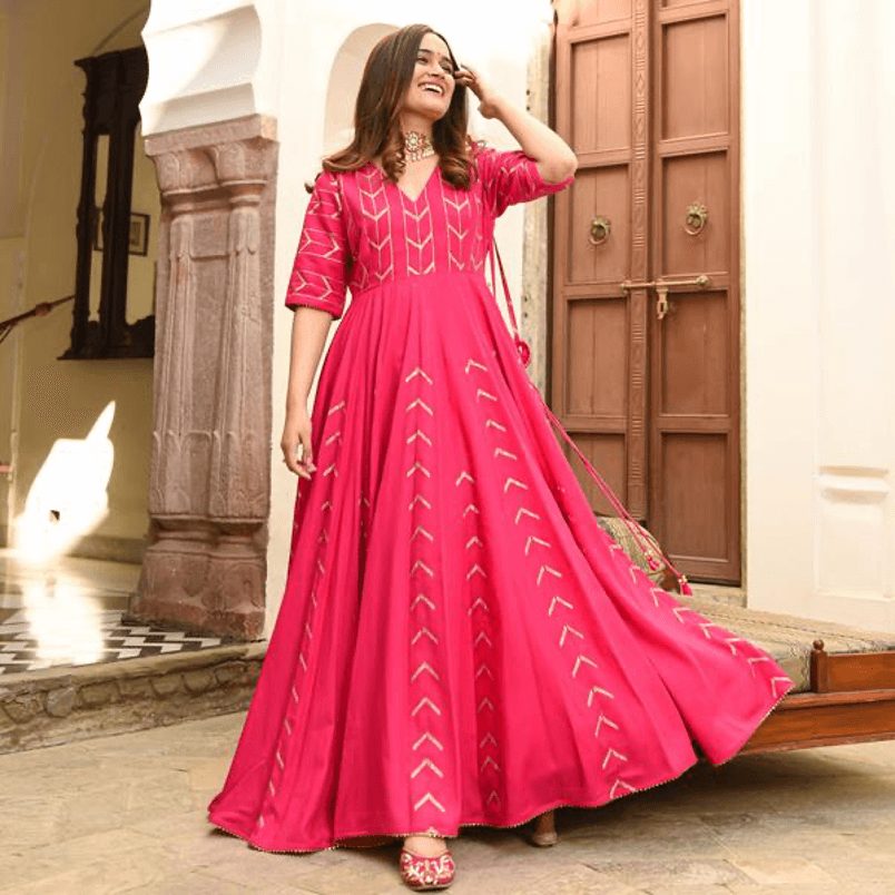 Buy Pink color cotton printed navratri wear lehenga choli at fealdeal.com