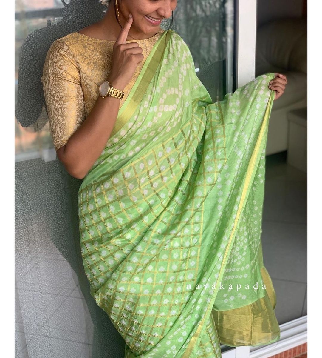 Box Pattern Soft Silk Designer Green Sarees Blouse Designs –  TheDesignerSaree