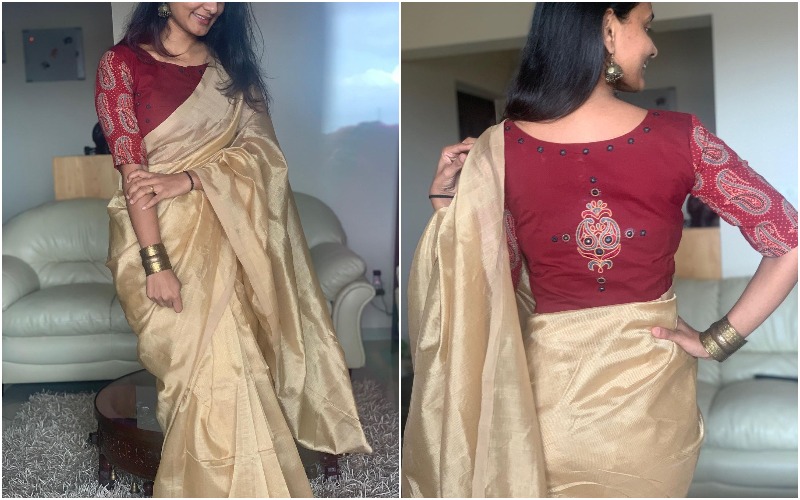 Trendy south indian saree blouse design india dvz0003514 - dvanza.com