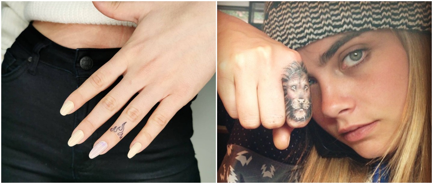 Finger Temporary Tattoos (Set of 4x3) – Small Tattoos-totobed.com.vn