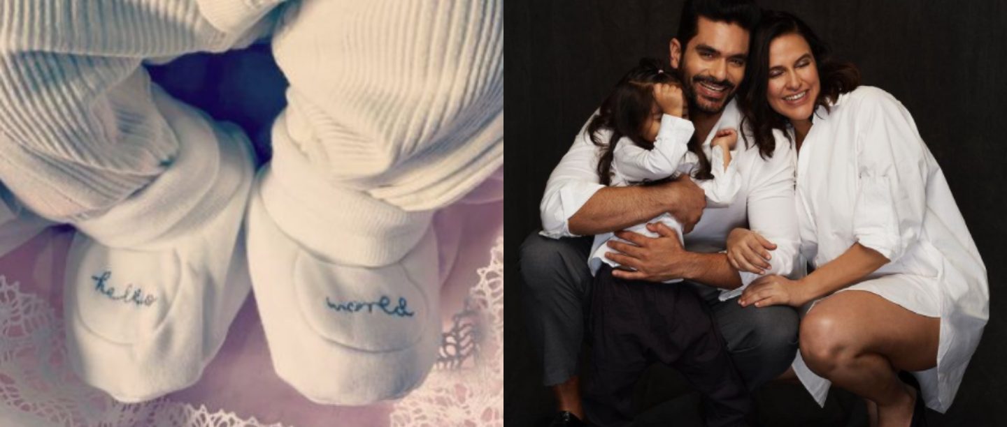 Angad Bedi &amp; Neha Dhupia&#8217;s Baby Boy Just Made His Social Media Debut, But With A Cute Twist