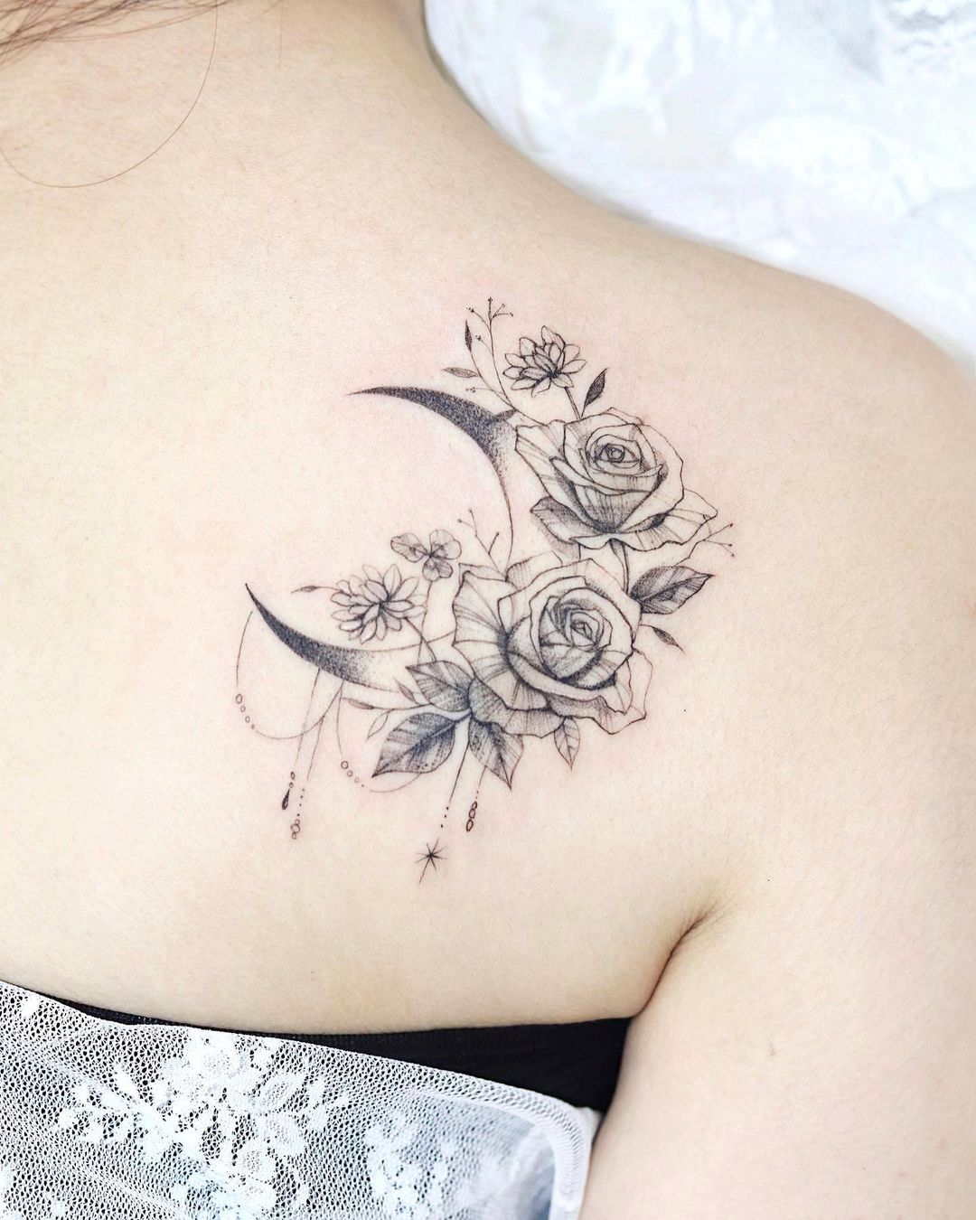 Crescent Moon Tattoo on Shoulder | TikTok