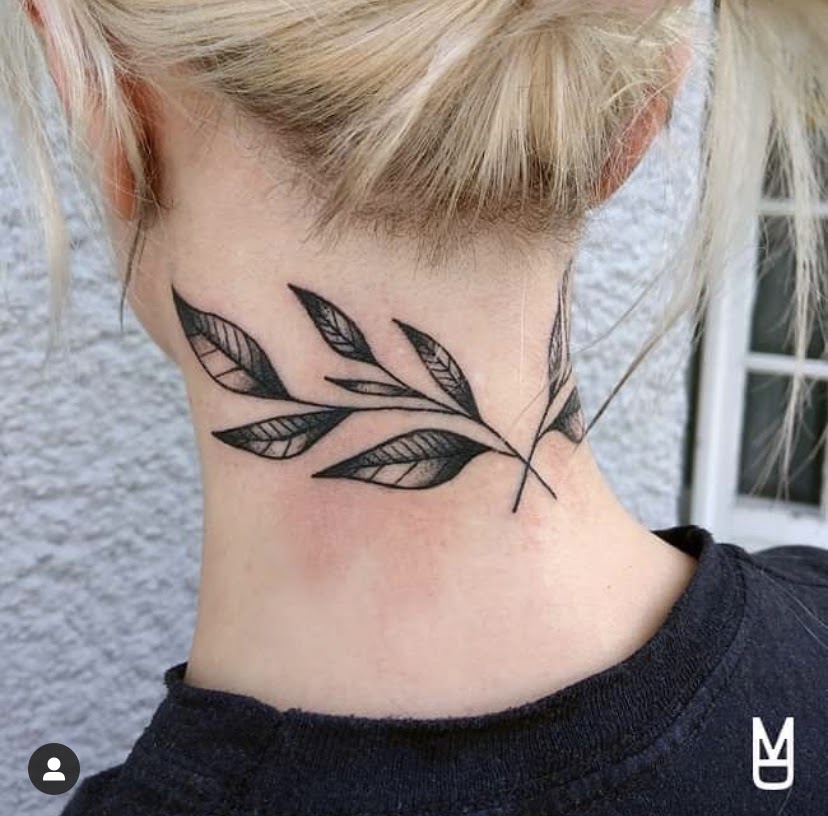 Fern leaf tattoo on the back  Tattoogridnet