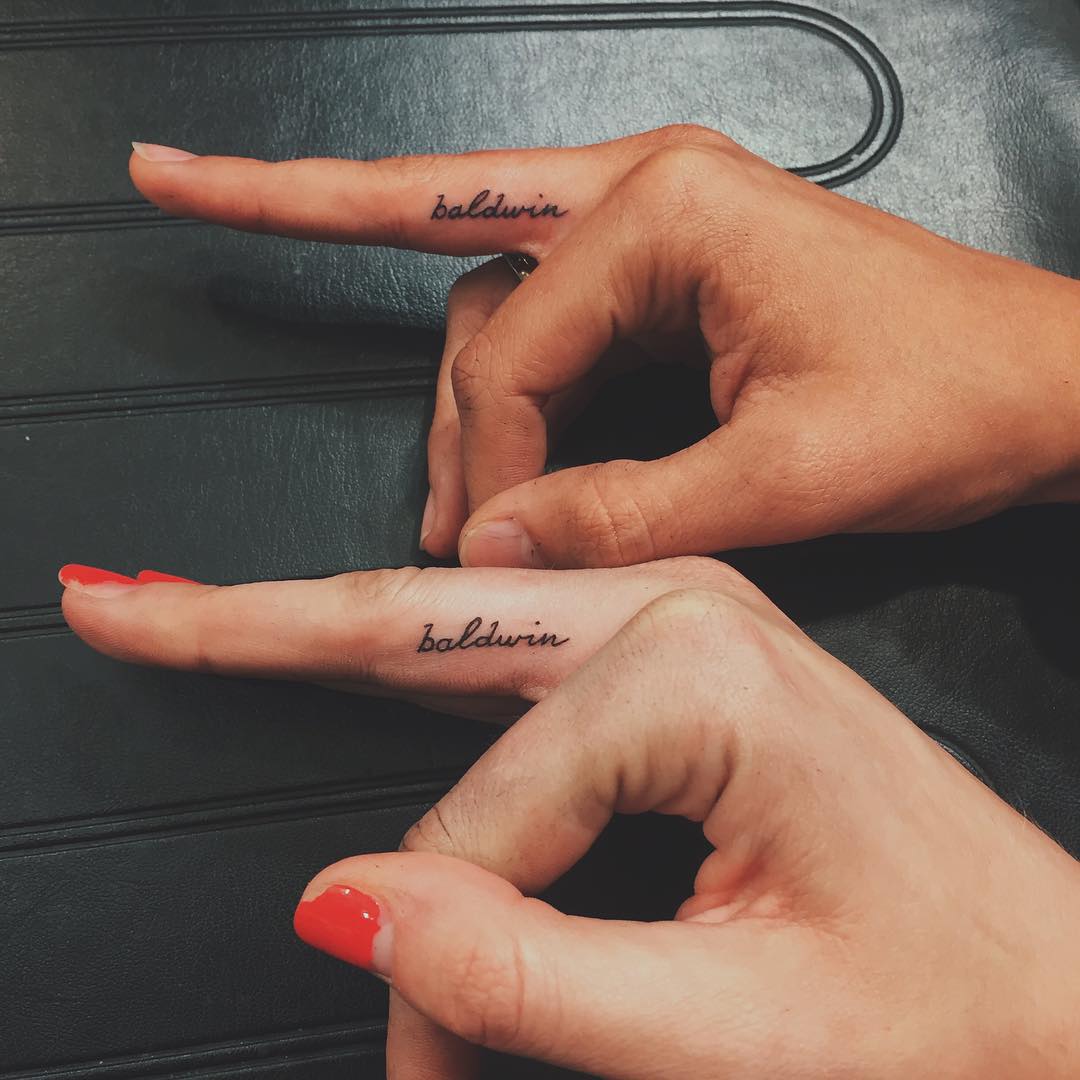 Name Finger Tattoo