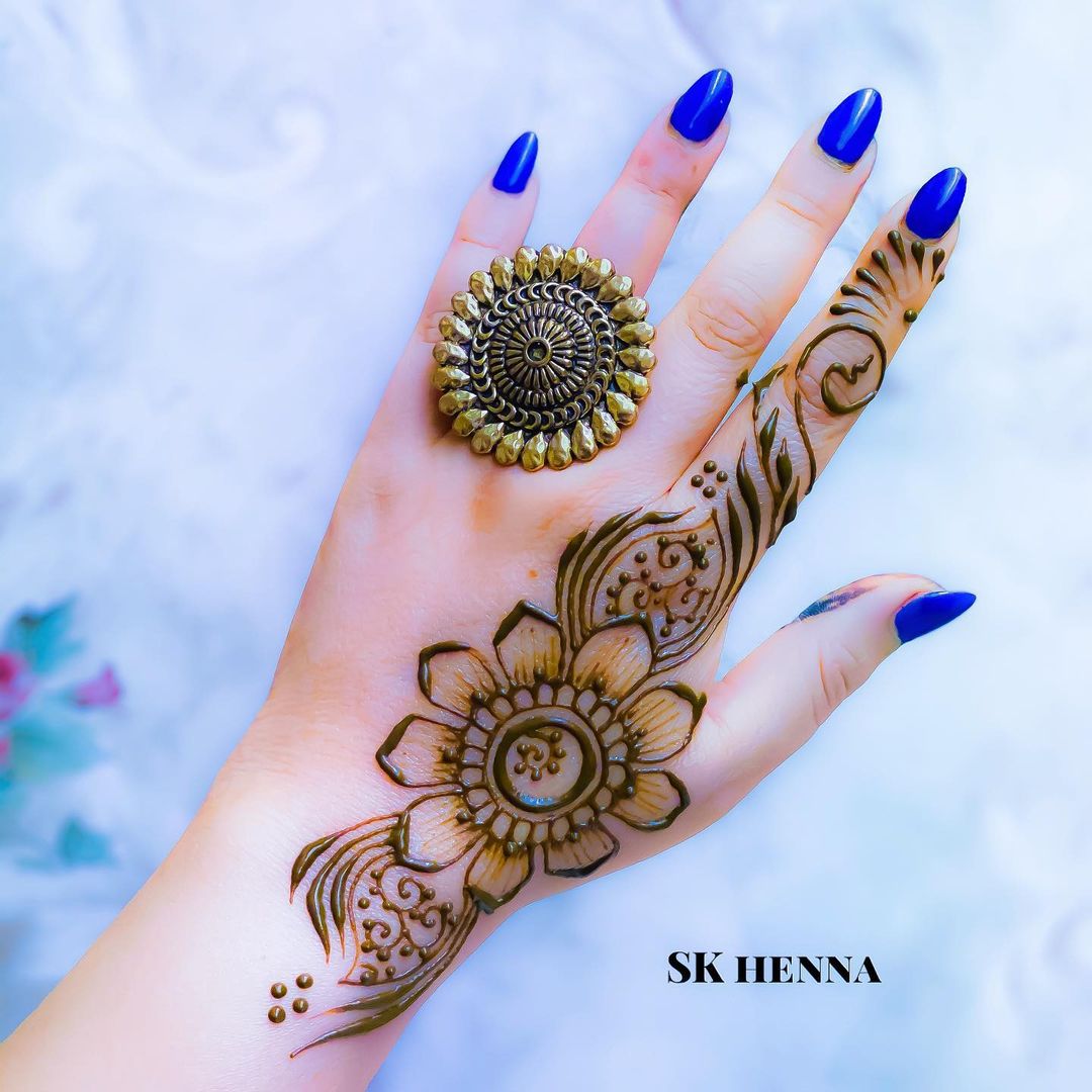 New Easy Front Hand finger mehndi design | simple mehndi design - YouTube