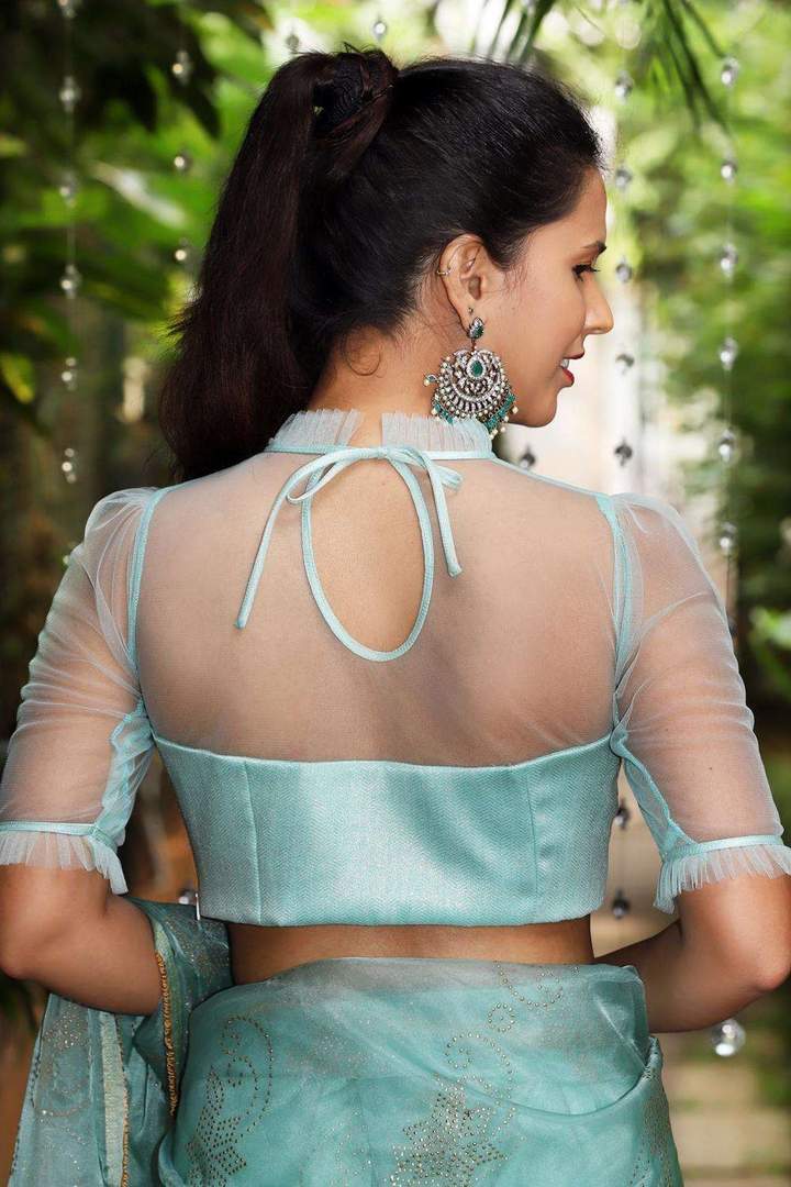 Net Blouse Design Net Wala Blouse Design Back Side Net Ke Blouse