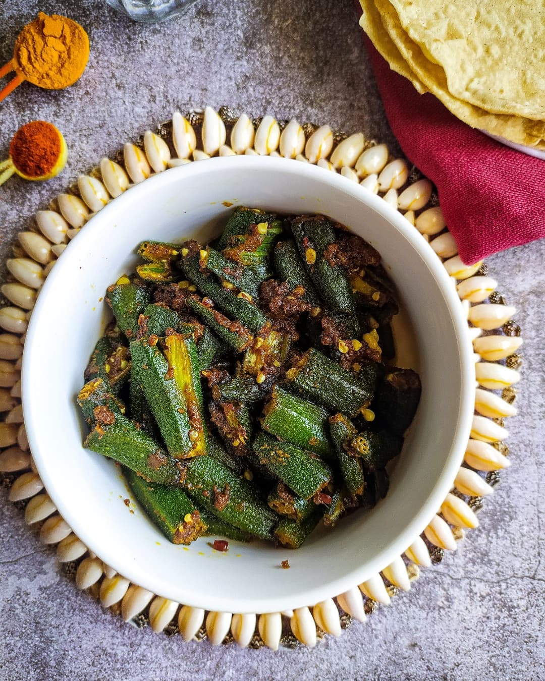 Low Calorie Bhindi Masala veg dinner recipe