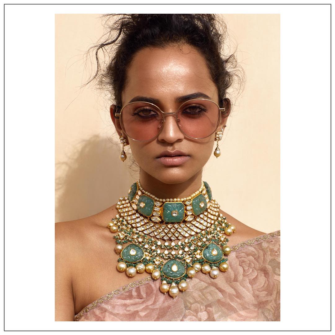 Diamond Necklace With Russian Emeralds And Pearls