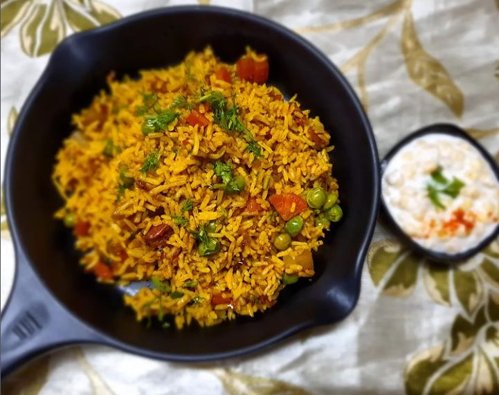 Tawa Pulav veg dinner recipe