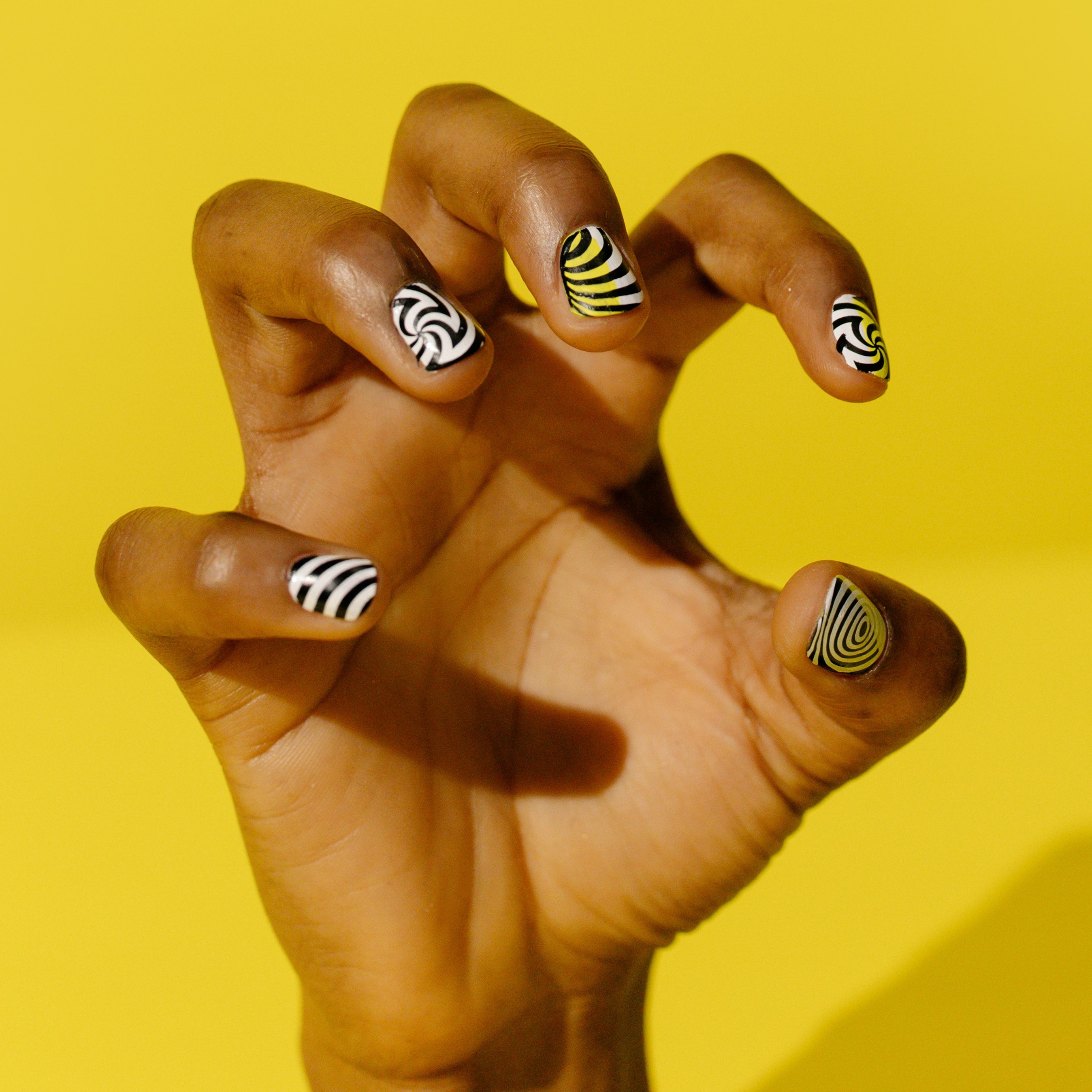 Black And White Patchwork Fire Pattern Coffin Ballerina Witch Fake Nails  Press On Manicure With Full Tips From Hisweet, $24.48 | DHgate.Com