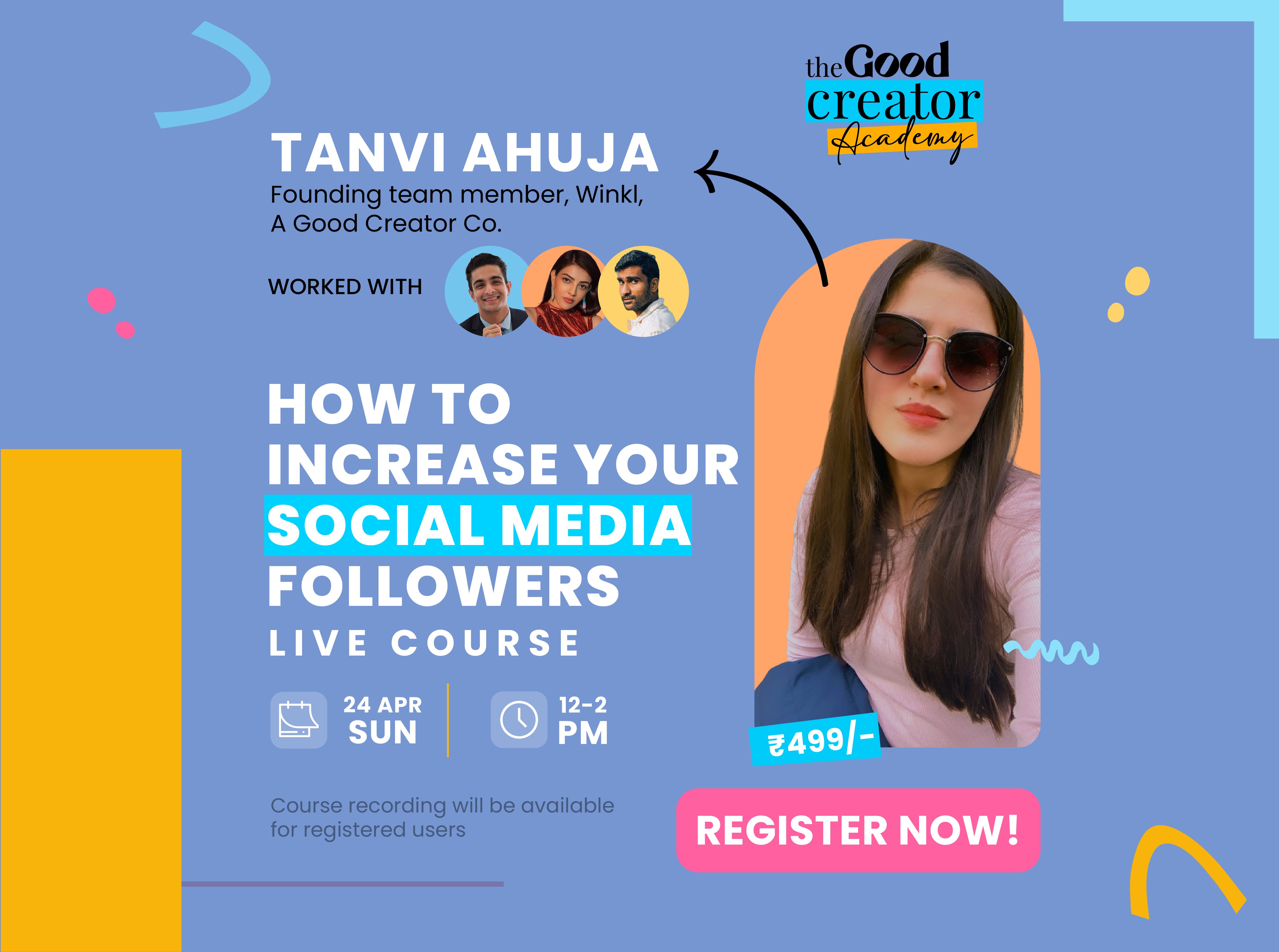 Want To Increase Your Social Media Followers? Sign For For The Good Creator Academy’s Game-Changing Course