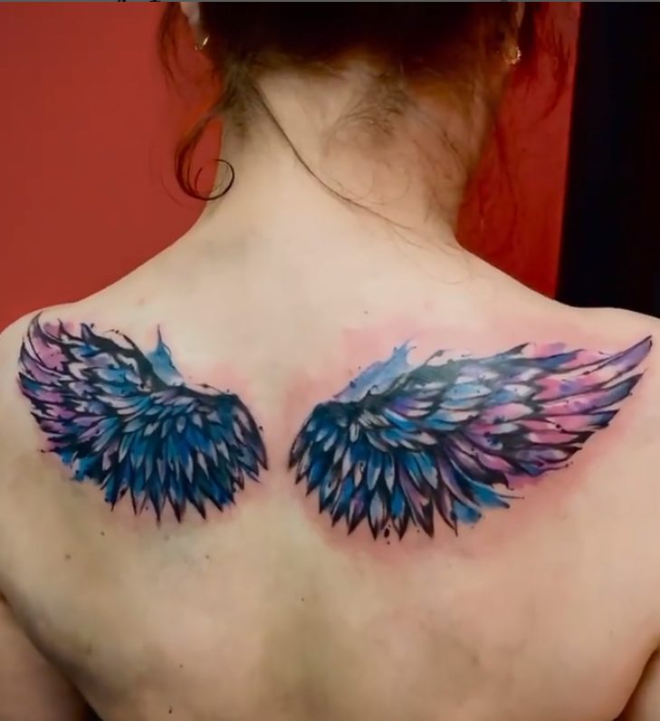 Share 94+ about wings tattoo on back female latest - in.daotaonec