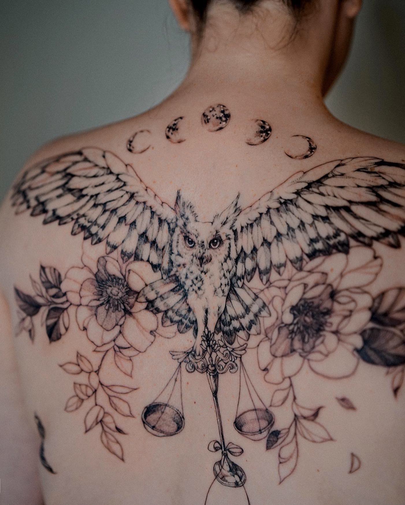 Back Tattoo, Dragon, portrait