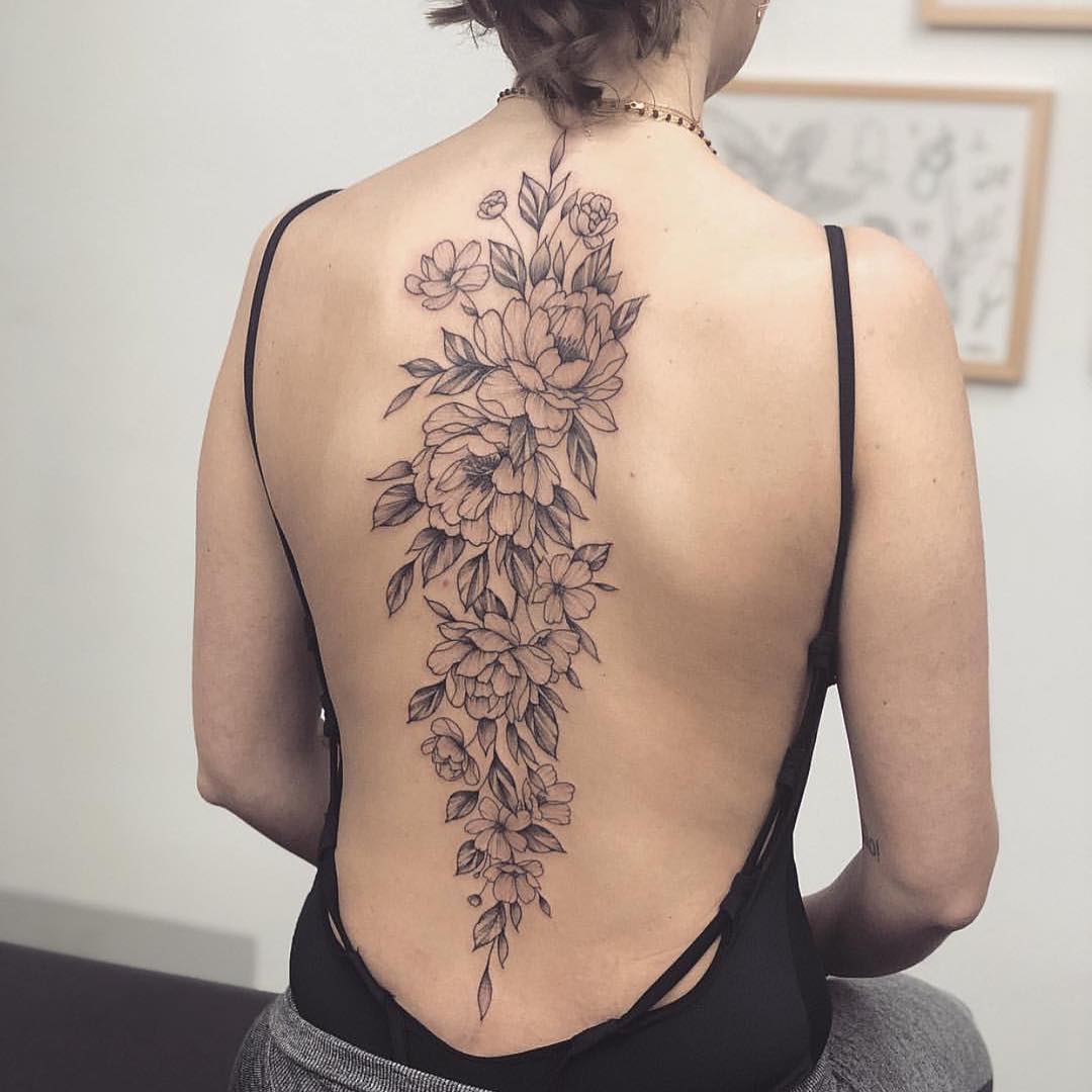 Flower tattoos on female shoulders on white background Stock Photo - Alamy