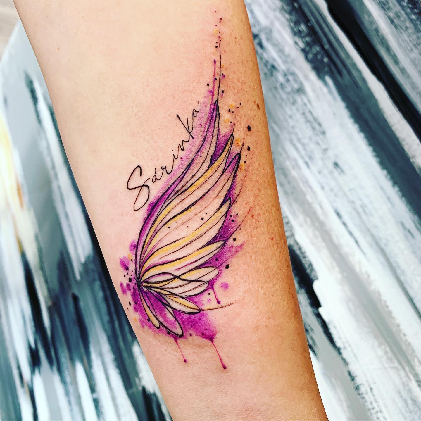Pin by Britina Gilkey on Tatts | Running tattoo, Wings tattoo, Leg tattoos