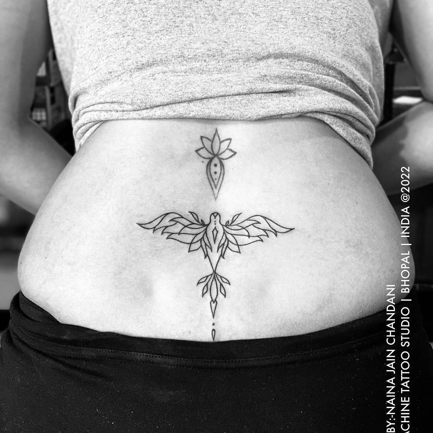 low back tattoo | Tattoos, Waist tattoos, Tramp stamp tattoos