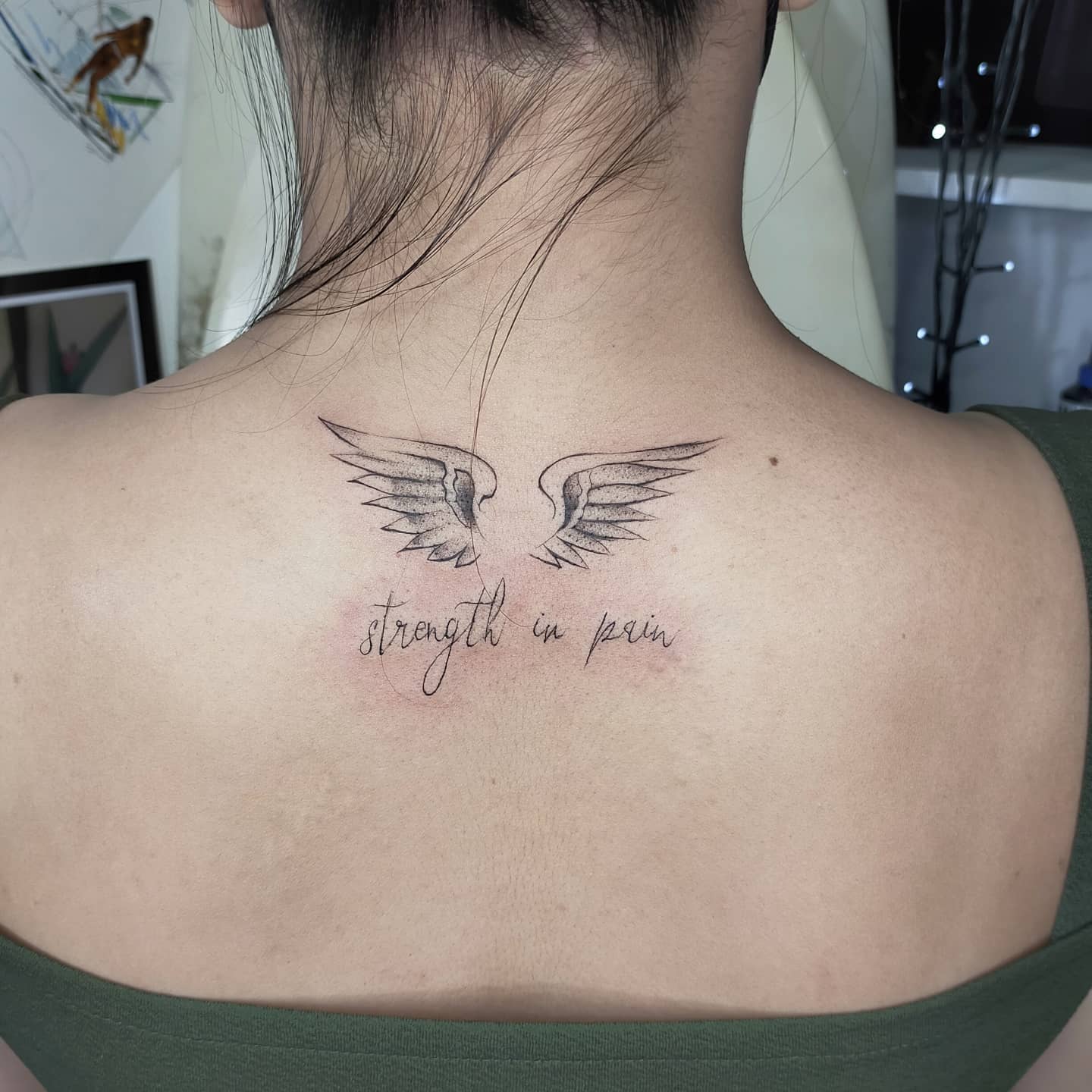 Share 94+ about wings tattoo on back female latest .vn